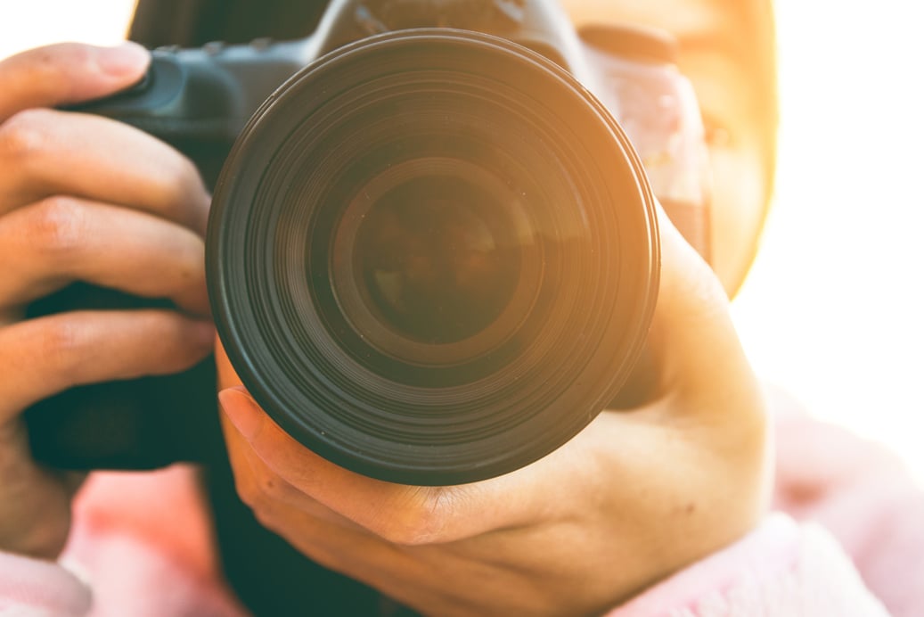 photographing with camera